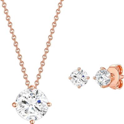 Rafaela Donata Komplet z kryształami Swarovski® srebro wysokiej próby zdobiony kryształkami Swarovski® srebrny Zestawy 1 ct Damski