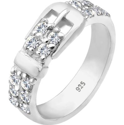 Elli Damski pasek z cyrkoniami ze srebra próby 925 Pierścionki 1 ct