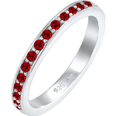 Elli Damska obrączka Memoire z kryształami w srebrze próby 925 Sterling Silver Pierścionki 1 ct Damski