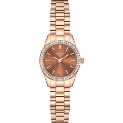 Glanzstücke München Zegarek na reke ze stali nierdzewnej w kolorze rózowego zlota Zegarki damskie 1 ct Damski
