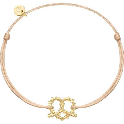 Glanzstücke München Bransoletka Precel serce Srebro wysokiej próby Srebrny Bransoletki 1 ct Damski