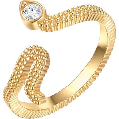 Lulu & Jane Pierścionek Waż Stop metali Żółte złoto Pierścionki 1 ct Damski