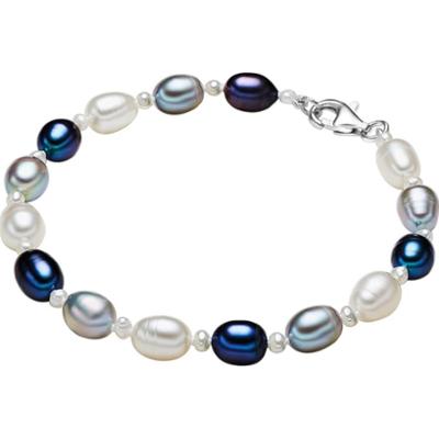 Valero Pearls Bransoletka z pereł srebro wysokiej próby Perła hodowlana słodkowodna srebrny Bransoletki 1 ct Damski