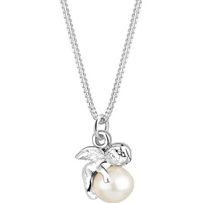 Elli Damski Aniołek z perłą hodowlana słodkowodną w srebrze 925 Sterling Silver Naszyjniki 1 ct