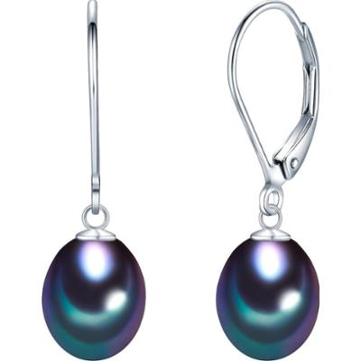 Valero Pearls Kolczyki wiszące z perłą srebro wysokiej próby Perła hodowlana słodkowodna srebrny 1 ct Damski