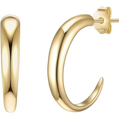 Glanzstücke München Srebrne kolczyki kreole srebro wysokiej próby żółte złoto Kolczyki 1 ct Damski