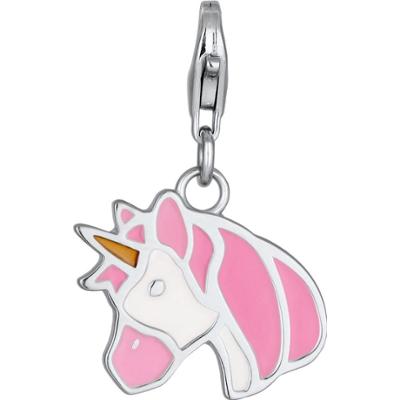 Elli Elli Charm Damski Wisiorek Jednorożec Emalia Srebro 925 Sterling Silver Wisiorki 1 ct