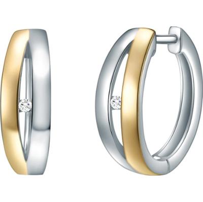 Lulu & Jane Srebro wysokiej pr óby Brylant Kolczyki 1 ct Damski