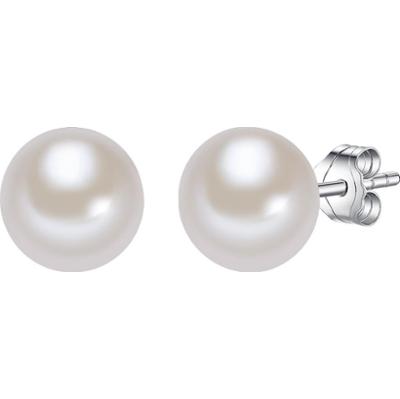 Valero Pearls Kolczyki sztyfty z perłą srebro wysokiej próby Perła hodowlana słodkowodna srebrny 1 ct Damski