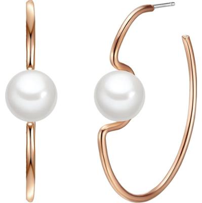 Lulu & Jane Stop metali Sztuczna perła Kolczyki 1 ct Damski