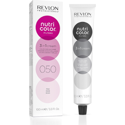 Revlon Professional Nutri Color 3 in 1 Cream Nr. 050 Maski do włosów 100 ml Różowy