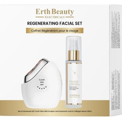 ErthSkin London Regenerujący zestaw do twarzy (LED Youth Glow EMS Sculptor + HA Serum) Urządzenia do masażu twarzy 1 ct Damski