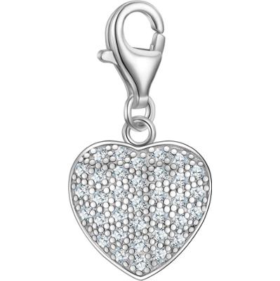 Rafaela Donata Charm Serce z Srebro wysokiej próby w Srebrny Wisiorki 1 ct Damski