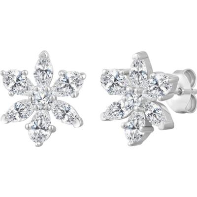 Rafaela Donata Kolczyki Kwiat Srebro wysokiej próby Srebrny 1 ct Damski