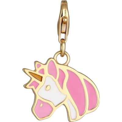 Elli Elli Charm Damski Wisiorek Jednorożec Emalia Srebro 925 Sterling Silver Wisiorki 1 ct