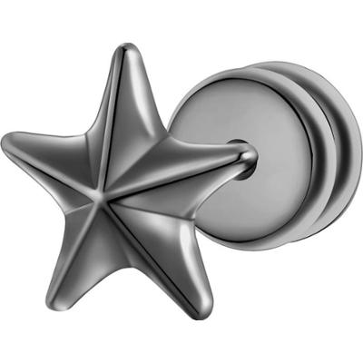 True Rebels Kolczyki Gwiazda Stal nierdzewna Spiżowy 1 ct Męskie