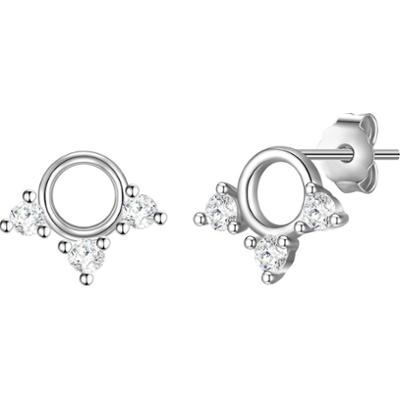 Glanzstücke München Srebrne kolczyki sztyfty srebro wysokiej próby Cyrkonia srebrny Kolczyki 1 ct Damski