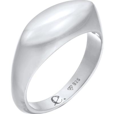 Elli PREMIUM Damski sygnet z markizem Design Basic ze srebra rodowanego próby 925 Sterling Silver Pierścionki 1 ct