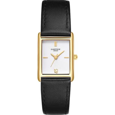 Glanzstücke München Zegarek na reke z prawdziwej skóry w kolorze czarnym Zegarki damskie 1 ct Damski