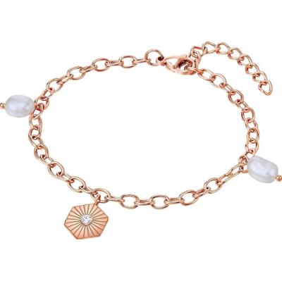Valero Pearls Stal nierdzewna Preciosa Perła hodowlana słodkowodna Bransoletki 1 ct Damski