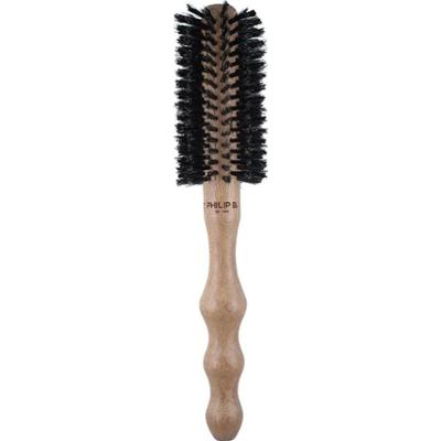 Philip B. Round Hairbrush, Polish Mahogany Handle Okragłe szczotki do włosów 1 ct Męskie
