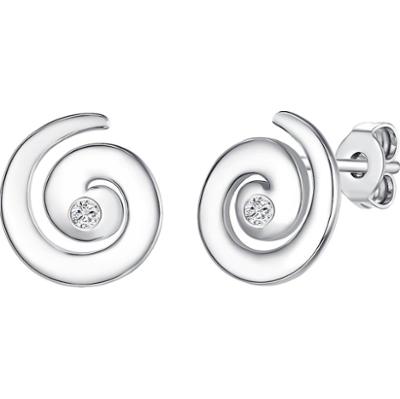 Lulu & Jane Srebro wysokiej pr óby Brylant Kolczyki 1 ct Damski