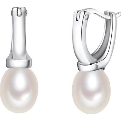 Valero Pearls Kolczyki wiszące z perłą srebro wysokiej próby Perła hodowlana słodkowodna srebrny 1 ct Damski