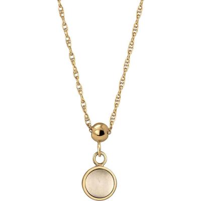 Elli PREMIUM z Kamieniem Damski Łańcuszek z Wisiorkiem Granat Kaboszon Czerwony Srebro 925 Sterling Silver Naszyjniki 1 ct