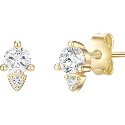 Glanzstücke München Srebrne kolczyki sztyfty srebro wysokiej próby Cyrkonia srebrny Kolczyki 1 ct Damski