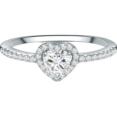 Trilani Srebrny pierścionek Serce srebro wysokiej próby Cyrkonia srebrny Pierścionki 1 ct Damski