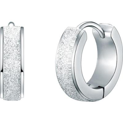 EASTSIDE Kolczyki kreole ze stali szlachetnej Stal szlachetna srebrny 1 ct Damski