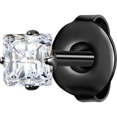 True Rebels Kolczyki Stal nierdzewna Czarny 1 ct Męskie