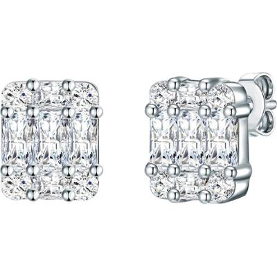 Trilani Srebrne kolczyki sztyfty srebro wysokiej próby Cyrkonia srebrny Kolczyki 1 ct Damski