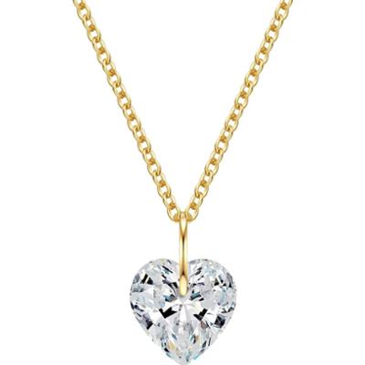 Rafaela Donata Łańcuszek Serce z Srebro wysokiej próby w Żółte złoto Naszyjniki 1 ct Damski