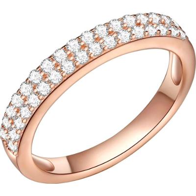 Rafaela Donata Srebrny pierścionek srebro wysokiej próby Cyrkonia różowe złoto Pierścionki 1 ct Damski