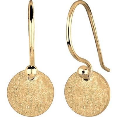 Elli Damskie kolczyki wiszące Geo Platelet Minimal Trend Matt ze srebra próby 925 Sterling Silver Kolczyki 1 ct