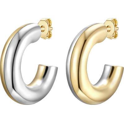 Glanzstücke München Kolczyki z Srebro wysokiej próby w Srebrny/żółte złoto 1 ct Damski