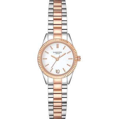 Glanzstücke München Zegarek na reke ze stali nierdzewnej w kolorze srebrnym/rózowego zlota Zegarki damskie 1 ct Damski