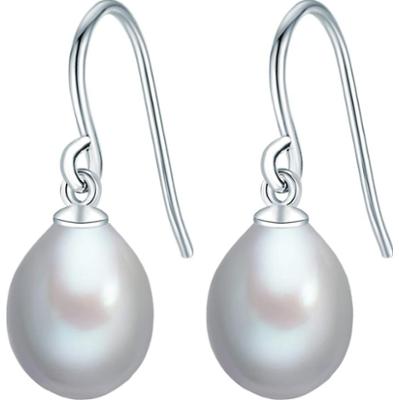 Valero Pearls Kolczyki wiszące z perłą srebro wysokiej próby Perła hodowlana słodkowodna srebrny 1 ct Damski