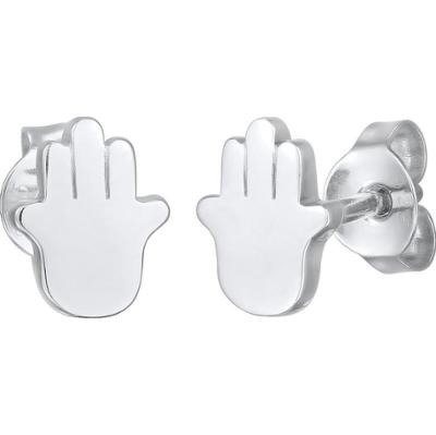 Elli Damskie kolczyki sztyfty Hamsa ręka Fatimy ze srebra próby 925 Sterling Silver Kolczyki 1 ct