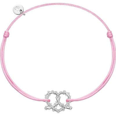 Glanzstücke München Bransoletka Precel serce Srebro wysokiej próby Srebrny Bransoletki 1 ct Damski