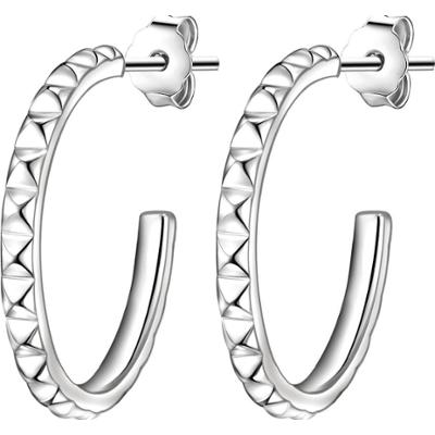 Glanzstücke München Srebrne kolczyki kreole srebro wysokiej próby srebrny Kolczyki 1 ct Damski