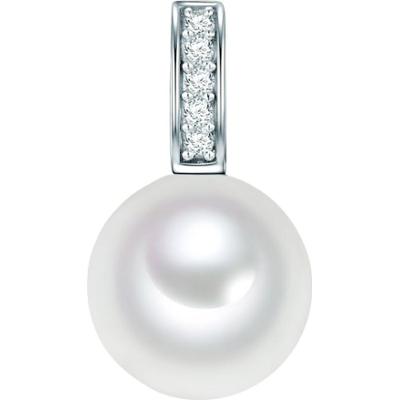 Rafaela Donata Srebrny wisiorek srebro wysokiej próby Cyrkonia Perła naturalna srebrny Wisiorki 1 ct Damski