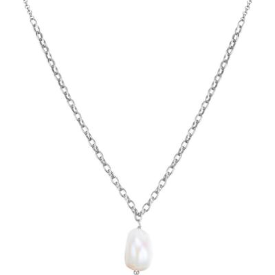 Glanzstücke München Naszyjnik srebrny srebro wysokiej próby Perła hodowlana słodkowodna srebrny Naszyjniki 1 ct Damski