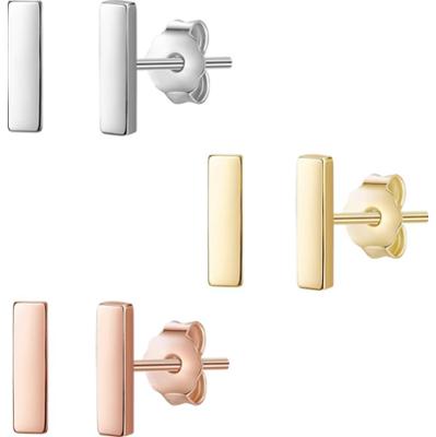 Glanzstücke München Srebrne kolczyki sztyfty srebro wysokiej próby srebrny/żółte złoto/ Kolczyki 1 ct Damski