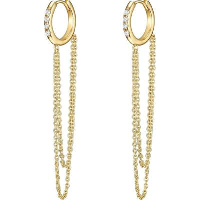 Glanzstücke München Srebrne kolczyki kreole srebro wysokiej próby Cyrkonia różowe złoto Kolczyki 1 ct Damski