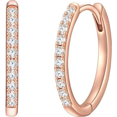 Glanzstücke München Kolczyki z Srebro wysokiej próby w Różowy złoty Kolczyki koła 1 ct Damski