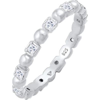 Elli Damski pierścionek kulka kwadrat Minimal z cyrkoniami w pozłacanym srebrze próby 925 Sterling Silver Pierścionki 1 ct