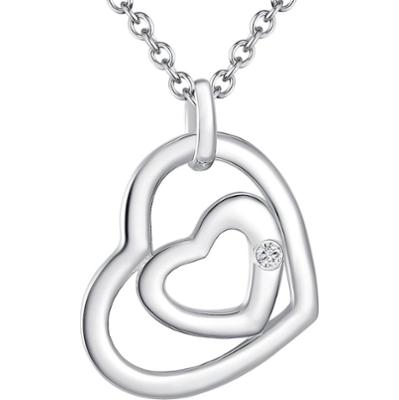 Lulu & Jane Serce Srebro wysokiej pr óby Brylant Naszyjniki 1 ct Damski