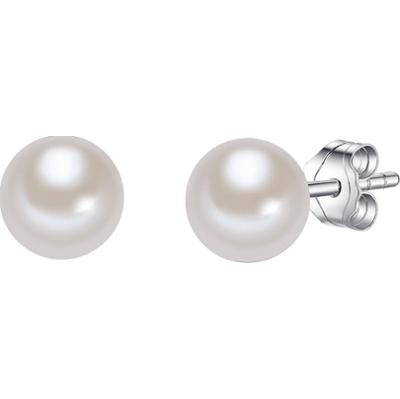 Valero Pearls Kolczyki sztyfty z perłą srebro wysokiej próby Perła hodowlana słodkowodna srebrny 1 ct Damski